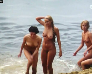 Bare large mounds damsels caught after swimming